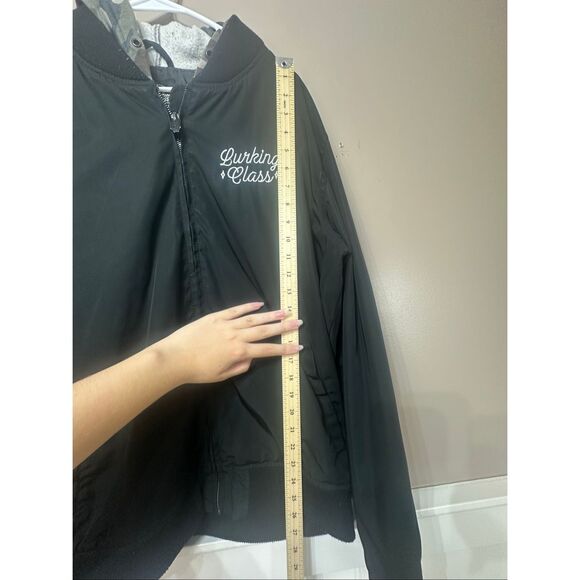 Lurking Class "Protect Your Peace" Cobra Snake Camo Hooded Black Jacket Men's L - Picture 10 of 13